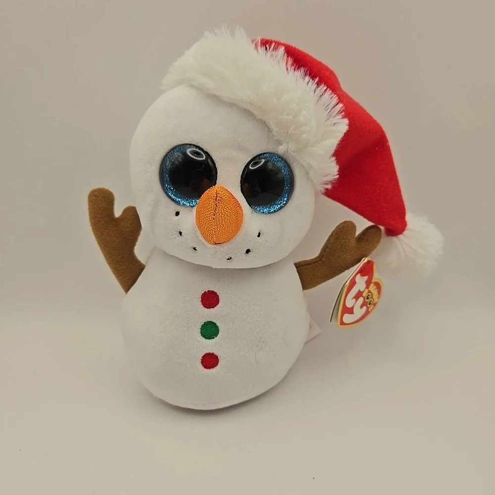 Scoop TY Beanie Baby Snowman‎ 6 Plushy Christmas